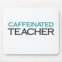 Caffeinated Teacher (blue jolt) Mouse Mats