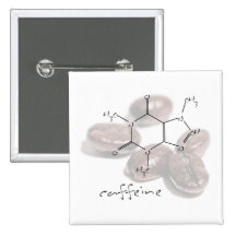 Caffeine beans pinback buttons