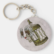 Caged Heart Key Chains