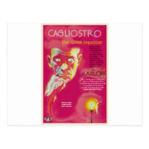 Cagliostro movie poster (Boris Karloff) Postcards