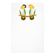 Caique Parrot Love Stationery
