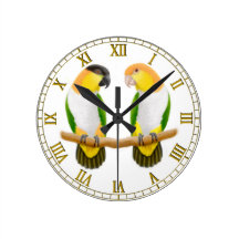 Caique Parrot Love Wall Clock