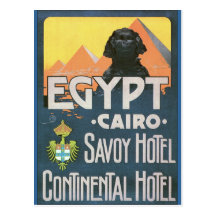 Cairo Egypt - Vintage travel poster art Post Card
