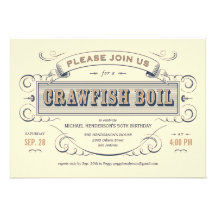 Cajun Crawfish Boil Party Invitations