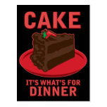 Cake, It's What's For DInner Postcard