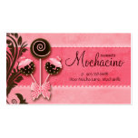 Cake Pops Business Card Bakery Peach Brown Vintage