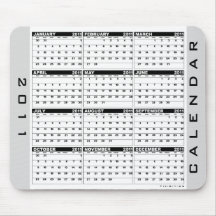 Calendar 2011 Mousepad Black White