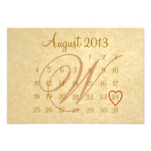 Calender Wedding Invitation