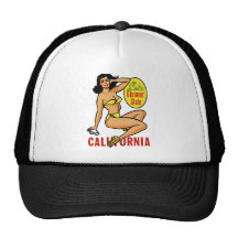 Cali Sitting Pinup Mesh Hat