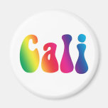Cali Tie-Dye California Hippie Logo Fridge Magnet