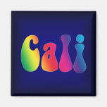 Cali Tie-Dye California Hippie Logo Fridge Magnets