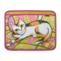 Calico Cat Lovers Rickshaw MacBook Sleeve 13"