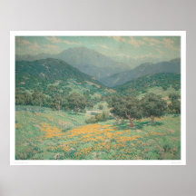 California landscape with Poppies (1213) Print