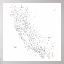 California places map poster