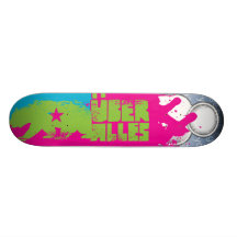 California Uber Alles neon template Skate Deck