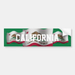 California Waving Flag Bumper Sticker
