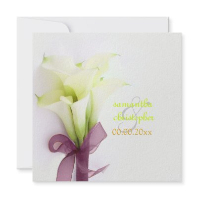 Calla Lily Wedding Bouquets Pictures on Calla Lily Bouquet Wedding Invitations By Custom Stationery