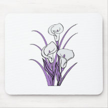 Calla Lily Design Mouse Pads