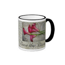 Calla Lily/Lace Save the Date Mug