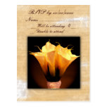 Calla lily RSVP Response Card Postcard