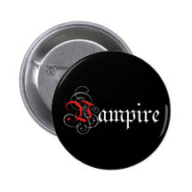 Calligraphic  Vampire Pinback Buttons