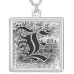 Calligraphy Letter E Necklace