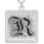 Calligraphy Letter R Necklace