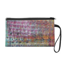 Calligraphy Wristlet Purse