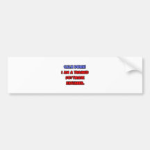 Calm Down .. I am a Trained Software Engineer Bumper Stickers