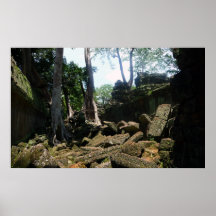 Cambodia ruins poster
