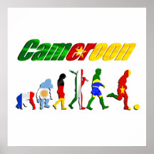Cameroon Evolution of football gifts Posters