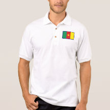 Cameroon flag golf polo