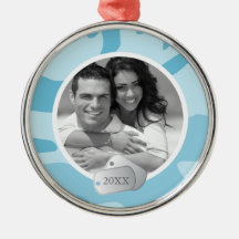 Camo Pattern and Dog Tags Ornaments