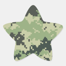 Camo Star Sticker