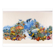 Camouflage Coral Reef Post Cards
