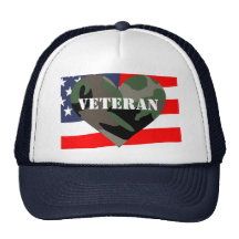 Camouflage Heart Veterans Hat