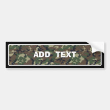 Camouflage Woodland Bumper Stickers