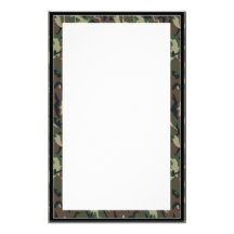 Camouflage Woodland Customized Stationery