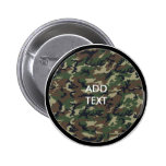 Camouflage Woodland Pinback Buttons