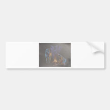 Camp Fire Native American Indian Warrior Bumper Sticker