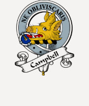 Campbell Clan Badge T Shirts