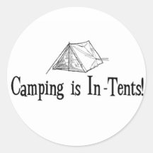 Camping is "In-Tents" Sticker