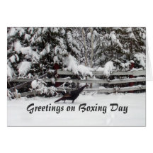 Canada Boxing Day Greeting Turkey Greeting Card