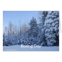Canada Boxing Day -Winter Tree Scene Greeting Card