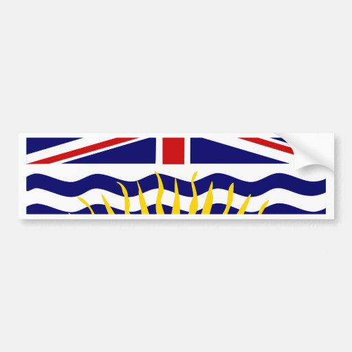 Canada British Columbia Flag Bumper Sticker