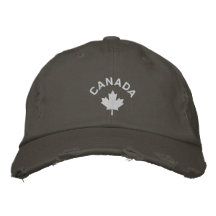 Canada Cap - White Maple Leaf Hat Embroidered Hats
