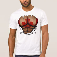 Canada Flag Muscles Body  Ripped Funny T-Shirt