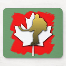 Canada Hockey Gold Mouse Pad