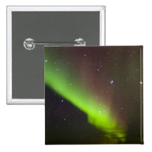 Canada, Manitoba, Churchill. Aurora Borealis Button
