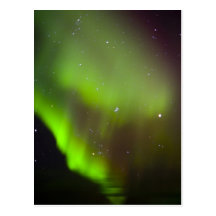 Canada, Manitoba, Churchill. Aurora Borealis in Post Card